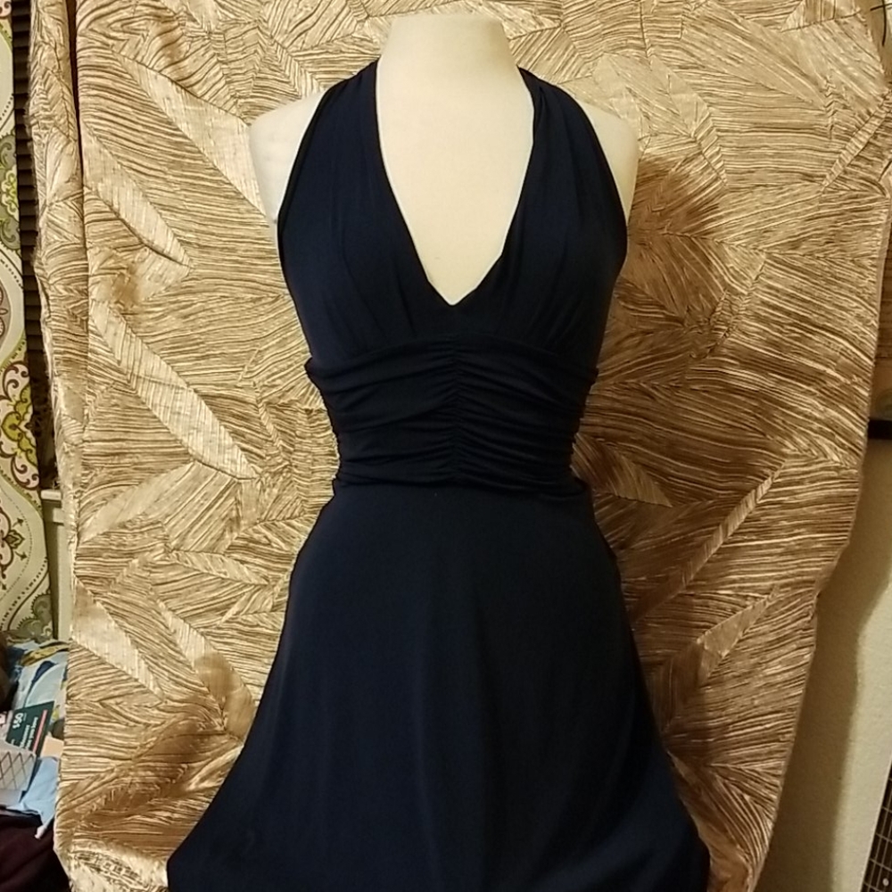 Bbg halter dress blue
